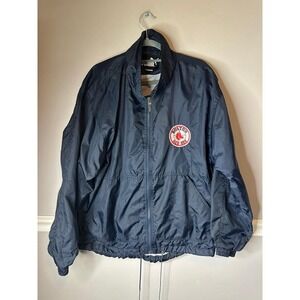 VTG Puma Boston Red Sox Windbreaker Jacket Y2K 90s Navy Full Zip Men Size L
